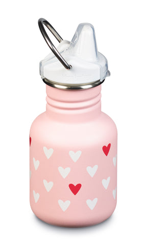 klean kanteen kid classic sippy 12oz millennial hearts is 18/8 food grade stainless steel and BPA free