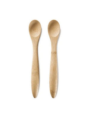 bambu organic bamboo baby's feeding spoons set of two (6m+) are made from USDA certified organic bamboo without glues or lacquers