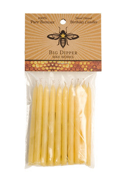 big dipper wax works natural colored birthday candles are hand dipped 100% beeswax
