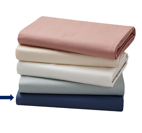 coyuchi organic cotton fitted crib sheet in french blue