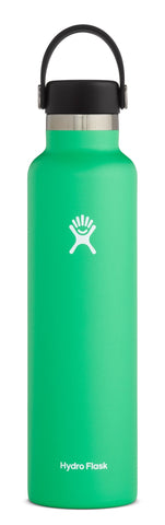 spearmint 24 oz standard mouth hydro flask bottle keeps liquids cold for up to 24 hours and hot up to 6. bpa-free 