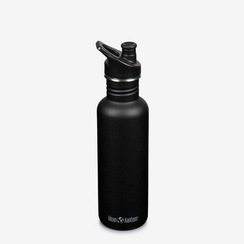 klean kanteen 27 oz black shale standard mouth water bottle. bpa & bps free.
