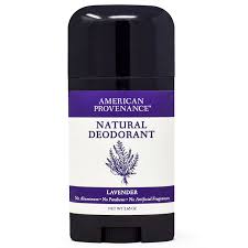 american provenance lavender all natural deodorant has no aluminum, no harsh chemicals, no preservatives and no artificial fragrances