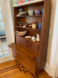 danish modern walnut bookcase