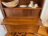 danish modern walnut bookcase