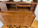 danish modern walnut bookcase