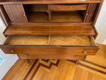 danish modern walnut bookcase