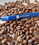 KoffieStraw - Reusable Silicone Straw - Navy 10" - with Cleaning Brush
