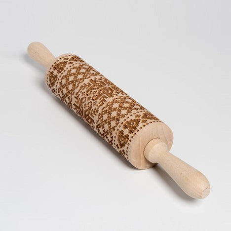 engraved rolling pin, knit