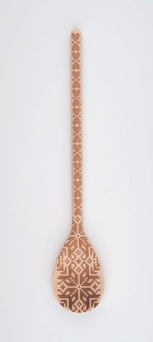 engraved wooden spoon knit