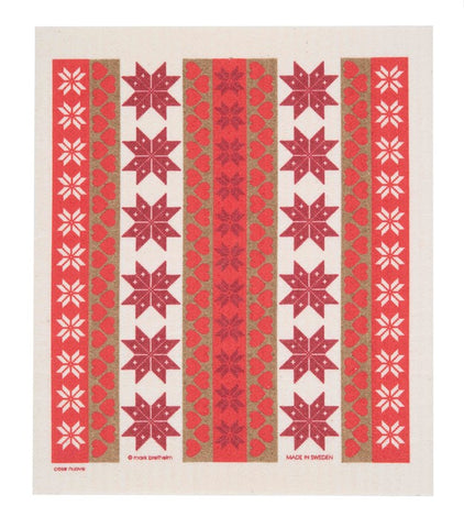 holiday border swedish dishcloth