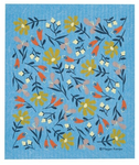 mk mayflowers blue swedish dishcloth