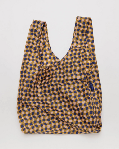 wavy gingham peach standard baggu