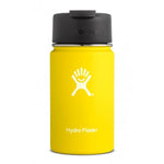lemon 12 oz wide mouth hydro flask bottle keeps liquids cold for up to 24 hours and hot up to 6. bpa-free 