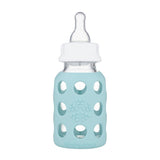 lifefactory borosilicate glass baby bottle, 4 oz, mint