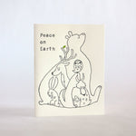 peace on earth forest animals fugu fugu press letterpress card