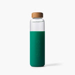 soma blush v2 17oz glass water bottle is made from shatter resistant borosilicate glass, with an outer protective silicone sleeve