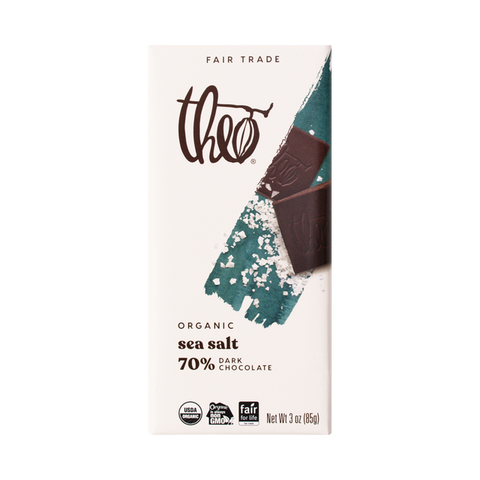 theo chocolate sea salt 70% dark chocolate
