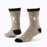 maggie's organic wool holiday snuggle socks forest taupe