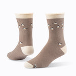 maggie's organic wool snuggle socks penguin taupe