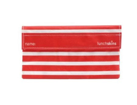 red stripe reusable snack bag