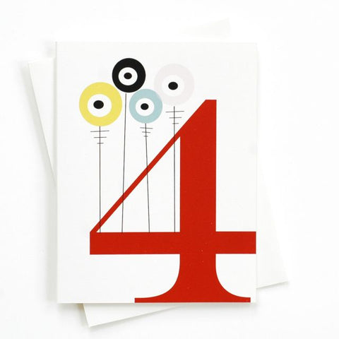 four, binth baby card