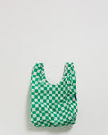 green checkerboard baby baggu