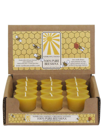 sunbeam candles beeswax votive