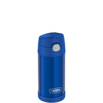 thermos funtainer stainless steel water bottle with straw 12oz blue is vacuum insulated to keep  cool for up to ten hours