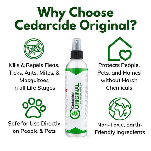 cedarcide original family-safe bug spray for people + pets + home, 1 oz