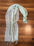 green merino wool scarf