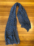 grey mini dot merino wool scarf