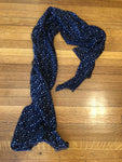 navy mini dot merino wool scarf