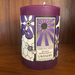 sunbeam candles beeswax lavender aromatherapy pillar 3"x4.25"