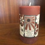 sunbeam candles beeswax clove aromatherapy pillar 2"x3.25"