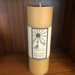 sunbeam candles beeswax smooth pillar 3"x9"