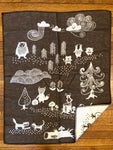klippan children's blanket brushed organic cotton brown little bear