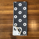 klippan brushed organic cotton throw, grey rings