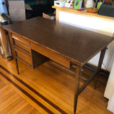mid-century modern wooden desk - side