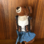 bavarian squirrel girl felted wool ornament