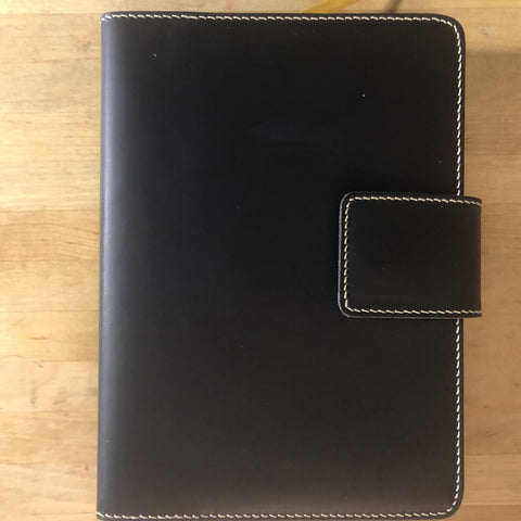 fiorentina recycled leather journal, black