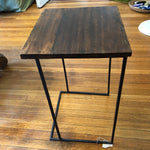 reclaimed wood side table - 22" high