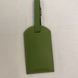 fiorentina green recycled leather luggage tag - back