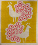 peacockswedish dishcloth:  biodegradable & compostable dishcloth made of 70% cellulose/30% cotton & water-based inks
