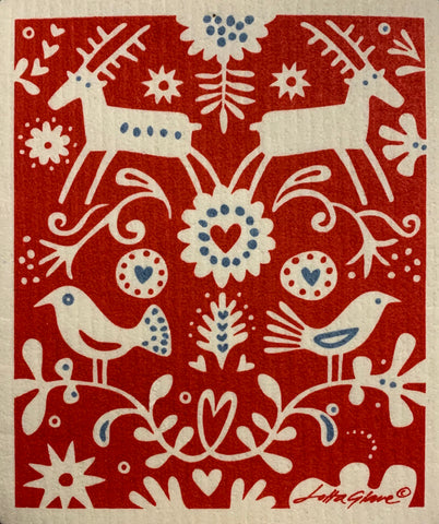 bl joy swedish dishcloth:  biodegradable & compostable dishcloth made of 70% cellulose/30% cotton & water-based inks