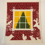 christmas window swedish dishcloth