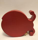 manny & simon red ladybug wooden piggy bank