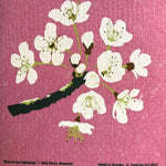 wild cherry blossom swedish dishcloth