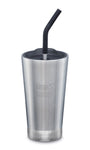 klean kanteen brushed stainless 16oz insulated tumber comes with a straw lid