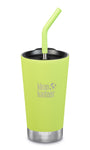 klean kanteen juicy pear 16oz insulated tumber comes with a straw lid